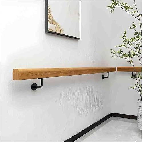 KAnduo Barandilla de Escalera, pasamanos for escaleras Interiores, Kit de pasamanos de Madera for escaleras, for Personas Mayores y niños. Pasamanos para Escaleras(80cm)