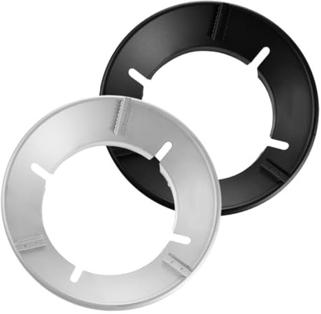 PartyKindom 2Pcs Gas Stove Wok Ring Professional Wok Holder Burner Support Durable Slip Rack for Efficient Cooking Gas Hob Resistant Design