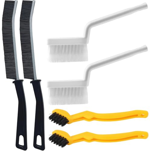 Saito Home 6 Pièces Brosse Nettoyage Salle de Bain, Brosse Nettoyage de des Fentes avec 3 Styles, Brosses de Nettoyages à Poils Durs, Idéale Outil Frottement pour Carrelage et Fente de Fenêtre