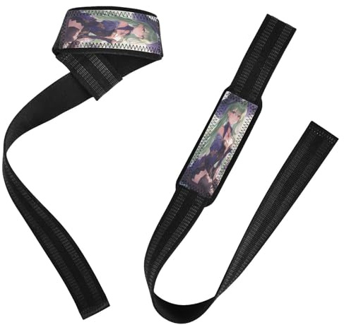 Witch Hat Anime Girl Lifting Wrist Strap 26 Neoprene Padded Deadlift Straps Women for Powerlifting, Strength Training, Bodybuilding