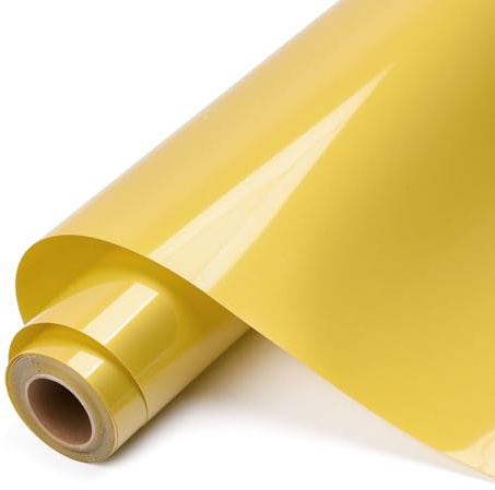 AMAZINGHOME Shimmery Gold Heat Transfer Vinyl Roll - 30.5 cm x 400 cm, Premium Iron On Vinyl for Fabric, Compatible with All Cutting Machines, HTV for Clothing, Bags, Home Decor