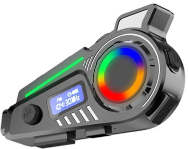Topiky Auriculares Bluetooth para Casco de Motocicleta con Cámara 1080P, Altavoces para Casco a Prueba de Lluvia, Auriculares para Esquí, para Moto, Intercomunicador,