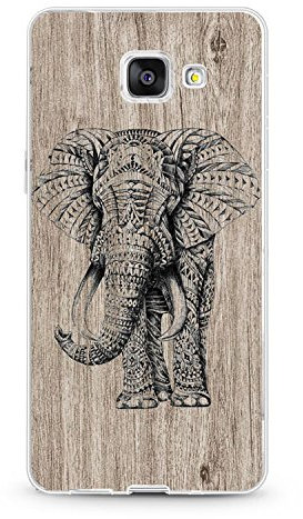 Handyhülle für Samsung Galaxy A5 Version 2016 - Hülle - Transparente Schutzhülle mit Motiv - TPU Silikon Hülle - Case - Cover - Schale - Backcover - Handytasche (Elefant)
