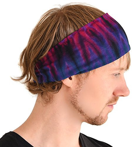 CHARM Herren Tie-Dye Stirnband - Damen Batik Dread Band Bandana Yoga Zubehör Type BB