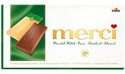 15 Tafeln a 100g Merci Mandel Milch Nuss Schokolade Storck