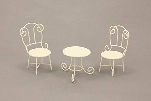 Dekop Modell Miniaturgarten, Sitzgruppe Mini, weiß, Höhe ca. 5,9cm 3-teilig (444444635096941)