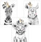 Olgs Wandbilder 3er Set für Babyzimmer Deko Poster | Dekoration Kinderzimmer | Kunstdruck DIN A4 für Junge und Mädchen Safari Tiere (Zebra Löwe Nashorn Boho)