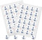 Aufkleber Anker, 48er Set: Maritime Sticker, Deko Sommer, Meer & Strand, Aufkleber Maritim, Dekoration für Karten, Geschenke & Party, Dekosticker Klein, Maritimdeko, Schiffsanker, Weiß/Blau, Ø 4 cm