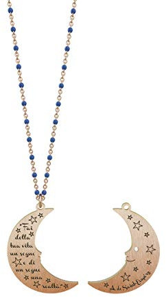 Collana KIDULT 751007 Acciaio 316L A. de Saint-ExupéryFai della tua vita. Luna