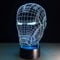 3D Illusion Light Marvel Superhero 3D Light Led Night Light Iron Man Mask Action Figure 7 Color Touchtable Decorative Light Optical Illusion