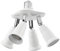 ledscom.de Socle E27, adaptateur répartiteur 4 voies, blanc