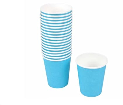 Lot de 20 Gobelets en Carton Vitamine 23cl Bleu