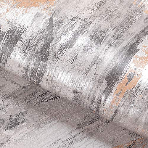 Livelynine Papel Pintado Gris Plata 40CMX5M Papel Pared Rayas Papel Adhesivo Cocina Papel Tapiz Paredes Vinilos Para Muebles Decorativos Papel Pintado Pared Dormitorio Vinilo Adhesivo Gris Metalizado