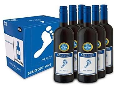 Barefoot Merlot, Californian Red Wine, 6 x 750ml bottles…