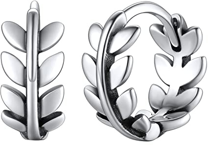 FOCALOOK Damen mini Kreolen 925 Sterling Silber Huggie Creolen Schicke Hoop Ohrringe Ohrschmuck Accessoire Party Abschluss für Frauen Mädchen