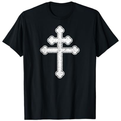 Magnum-Ring mit Kreuz von Lorraine, Knittern, temporäre Freimaurer T-Shirt