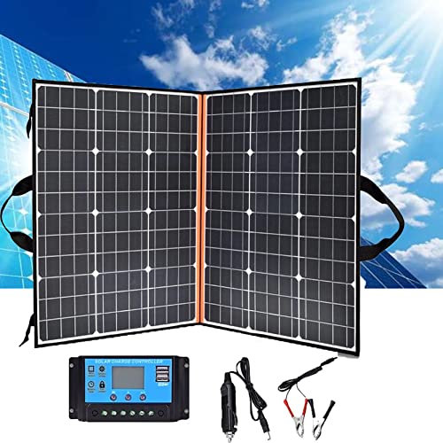 JINTAOMA Chargeur de Panneau Solaire Portable, Panneaux solaires monocristallins 200 W, Chargeur de Panneau Solaire monocristallin étanche pour téléphone Powerbank Camping randonnée