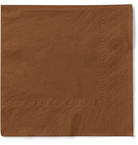 MANK Serviette in BRONZE (einseitig farbig) aus 3-lagigem Tissue, 33x33 cm, 1/4 Falz, 100 Stück, elegante Papierservietten für Hochzeit, Party, Gastronomie & Events