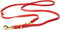 CopcoPet Hundeleine aus Fettleder 2m x 18mm Rot – 3-Fach verstellbar, geflochten – Mit Messingbeschlägen – Grifffest, robust – Umhängeleine für große Hunde, ideal für Spaziergang, Training