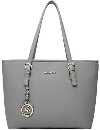 Gallantry Damen Handtasche - Shopper mit Reißverschluss - Handtasche - Schultasche - Arbeitstasche - Geeignet für A4 - Schultertasche - Damentasche mit Reißverschluss - Gallantry Paris