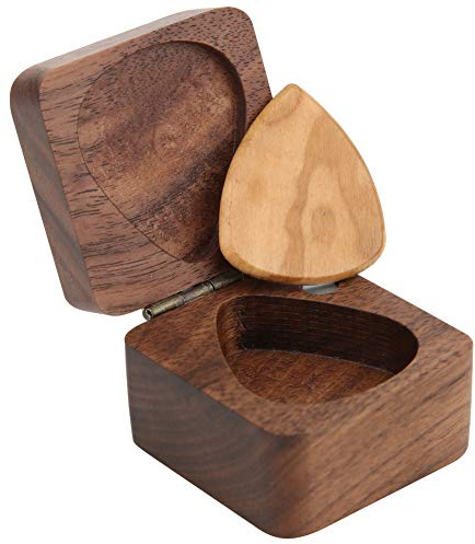 Gitarren-Pick-Halter aus Holz, Plektrum-Aufbewahrungsbox, Musikalisches -Pick-Halter für Gitarrenspieler