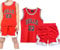 Qkydky Kinder Basketball Trikot Set - Atmungsaktiv, Leicht & Langlebig - Perfekt für Training & Spiele - Verschiedene Größen & Farben - Ideal für Jungen & Mädchen(Rot,XL,für 9-10 Jahr)