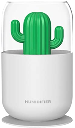 MAGICLULU Mini Usb Luftbefeuchter Cactus Tragbarer Nebel-luftbefeuchter Mit Nachtlicht Für Auto Büro Und Schlafzimmer Kompakt Und Trockene Luft Und Statische Elektrizität