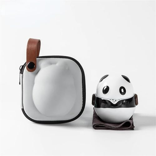 Set Teiera E Tazza Di Natale Set Tè Ceramica Viaggio Portatile Forma Panda Una Pentola Tazze Set Tè Kung Fu Ceramica Tazza Rapida Cinese Set Da Tè (Color : A)