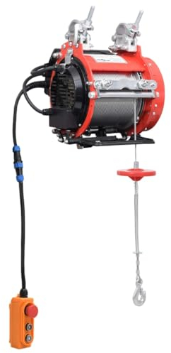 vidaXL Polipasto Eléctrico para Andamios Cabrestante Elevador Trabajos de Elevación Talleres Garajes Almacenes Montacargas 800 kg 230 V