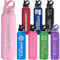 Bouteilles d'Eau Personnalisées avec Design de Noms 350/500/700/950 ml 1L avec Poignée et Paille Bouteille Isotherme Acier Inoxydable Personnalisable avec Texte pour Sports Voyages Bureau