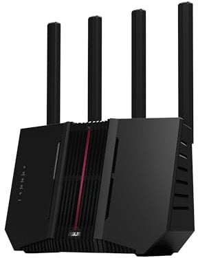 Asus RT-BE92U BE9700 Tri-band WiFi 7 Router, supports new 320MHz bandwidth & 4096-QAM, Multi-link operation (MLO), AI WAN detection, AiMesh support, free network security, VPN , Smart Home Master