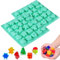Molde De Chocolate Navideño, Molde De Silicona Navideño, Molde Para Hornear Pasteles Navideños, Molde De Silicona Muñeco De Nieve Navideño 3d 2 Piezas (Verde)