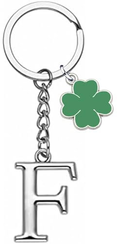 YJYJZX Porte-clés lettre initiale pendentif, cadeau amis soeurs, argent A-Z 26 lettre initiale pendentif - cadeau femme homme anniversaire
