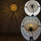 Osasy Geometric Rattan Floor Lamp, Tripod Standing Lamp with Woven Shade, Modern Corner Light for Living Room,E27 Base,Height 169cm