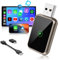 Wireless Carplay Adapter for iPhone, Android Auto Wireless Adapter, 2 in 1 Mini Car Play Adapter for Factory Wired CarPlay and Android Auto Cars, Plug&Play for Cars 2016+, USB-C/USB for iPhone/Android