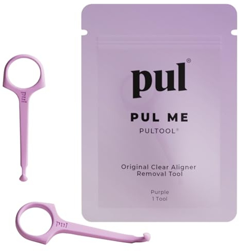 PUL Aligner Removal Tool - Purple | Safe & Hygienic Hook for Invisalign & Retainers | Gentle BPA-Free Design for Daily Use | Pack of 2