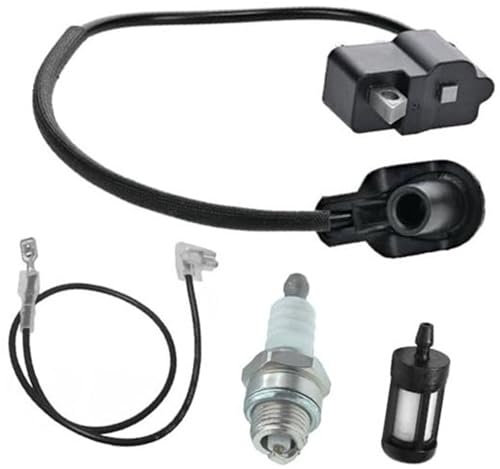 MEXWLOP 4134 400 1301 Zündspule, for STIHL, BT120 FS120 FS120R FS200 FS200R FS250 FS300 FS350 FR350 BT120C BT121 Motorsense, Kettensäge, ersetzt 4134 400 1306, mit Zündkerzenölfilter Gartenzündspule
