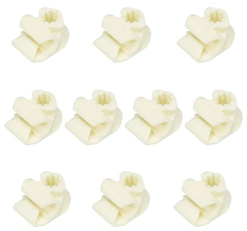 HAPPOW 10 Stück Bremsleitung Halter für VW Sagitar Magotan Tiguan Jetta Bora Lavida Golf GTI Audi SEAT Skoda Käfer,OE 5Q0611797B, Bremsrohr Kunststoff Feste Klemmhalter(Weiß)