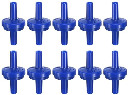M METERXITY 10-Pack Aquarium Air Check Valve, Plastic One Way Non-Return Valves Air Valve Air Tubing Accessories Air Pump Accessories for 3/16 Airline Tubing Fish Tank [Blue]