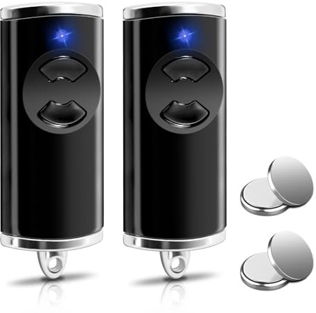 Lot de 2 ouvre-porte de garage 868,3 MHz pour émetteur manuel Hormann BS HSE-4-868-BS, HSE2-868-BS, HS4-868-BS, HS1-868-BS, HSS4-868-BS, HSP4-868-BS, 2 canaux