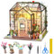 SGZIOO Miniature da Costruire Serra, Diy Miniature House, Casa in Miniatura con Luce LED, Mobili e Strumenti, Mini Kit Casa Fatta a Mano da Costruire, Regali Creativi per Adulti e Bambini dai 14 Anni