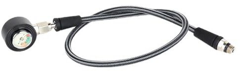 KAHDGSS Tauchdruckmessgerät, Aluminiumlegierung, Kohlefasern, gewebter Schlauch, Tauchrestmanometer, langlebig