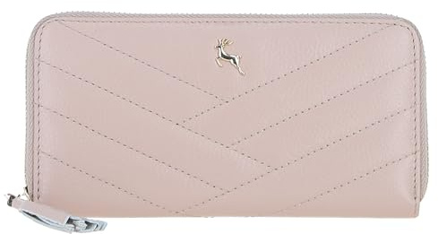 Ashwood Luxury Ladies’ Leather Purse – RFID-Protected Genuine Leather Wallet – Elegant Long Purse with 8 Card Slots, Zip Pocket & Gold Hardware – Secure, Stylish & Spacious: 32049 (Beige)