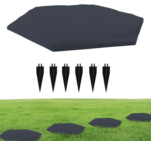 Trittsteine ​​für Den Außenbereich, Runde, Große Garten Trittsteine, Dekorative Trittplatten ​​aus Polypropylen Mit Erdspießen Für Hof, Rasen, Gehweg