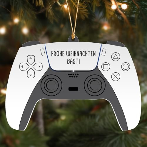 Controller XXL Weihnachtsbaumschmuck - Gamer Geschenke Männer personalisierte Weihnachtskugeln, Geschenk Gamer Mann Christbaumschmuck, Gamer Deko Weihnachtsdeko - Nerd Geschenke, Gamer, Gaming