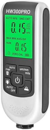QUMOX Digital Coating Thickness Gauge, Portable Paint Thickness Meter, Automatic Shutdown Function, 0 to 2000UM Range, Coating Measuring Tool for Car Laboratory(White)