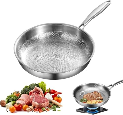 Generisch Tovara Titanium Pro Pfanne，Unbeschichtete Titan-Pfannes，Tovara Titan-Pro Pfanne Mit Deckel，Scratch-Resistant Titanpfanne 26/28/30/32 cm für Die Küche Kochen (Ohne Deckel, 24cm)