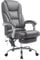 CLP Bürostuhl Pacific Kunstleder I Massage-Funktion I Ergonomisch, 360° Drehbar Mit Fußablage I Höhenverstellbar, Neigbare Rückenlehne, Farbe:grau