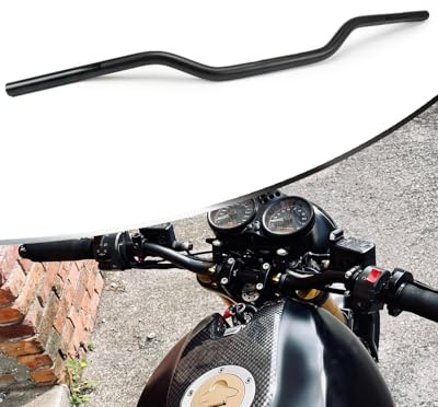 YSMOTO 7/8 22mm Handlebar Low Rise Bar for Motorcycle Dirt Bike MX, BLACK