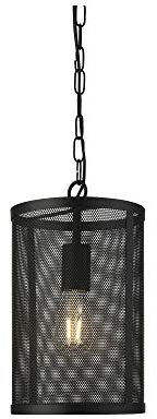 Lampe suspendue vintage salon penderie salle à manger pendule chaîne chaîne noire Projecteur 2481BK